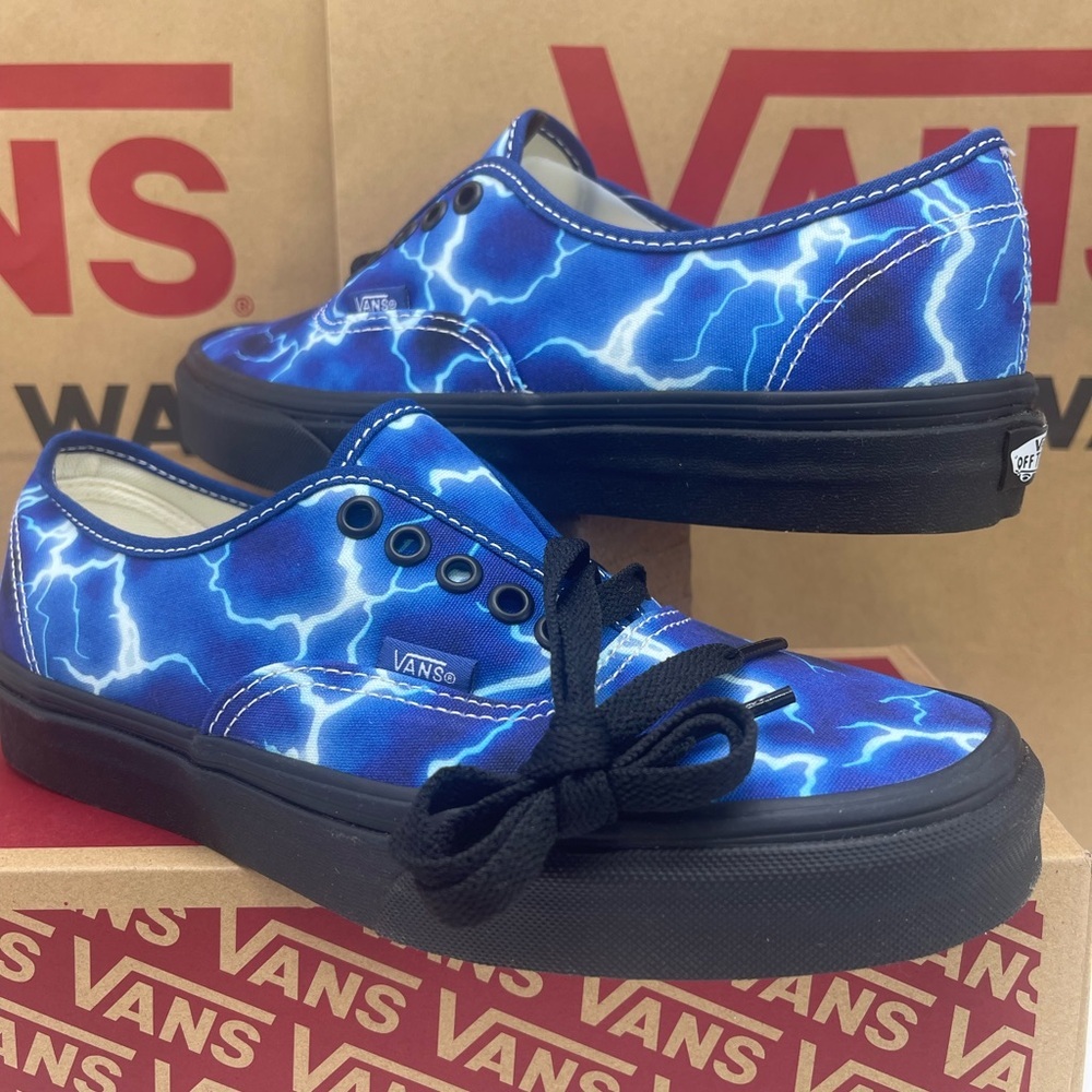 Vans Men’s Authentic (Lightning) Black/Blue Sneakers 
VN0A5H78QFT Electric Blue - Picture 10 of 16